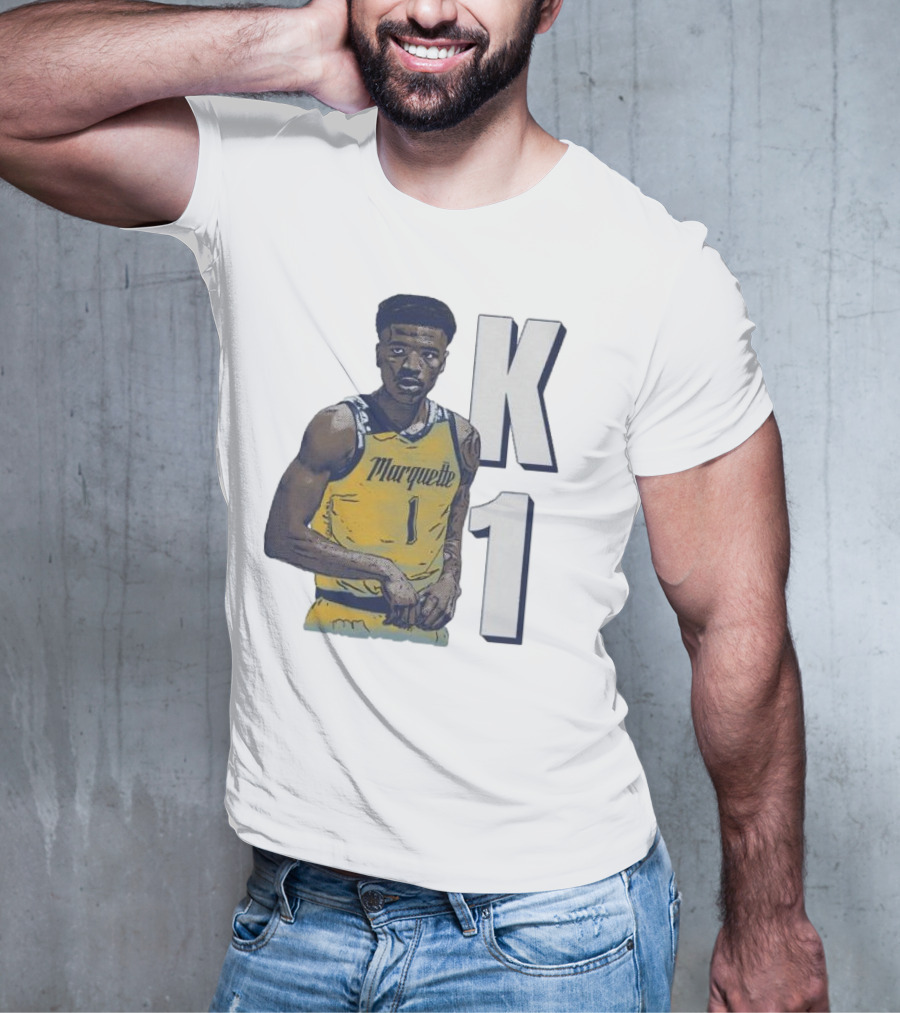 K1 Kameron Jones Marquette Golden Eagles Basketball Cartoon Player T-Shirt