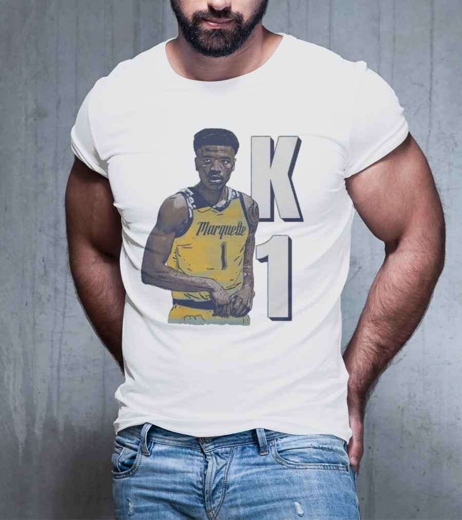 K1 Kameron Jones Marquette Golden Eagles Basketball Cartoon Player T-Shirt