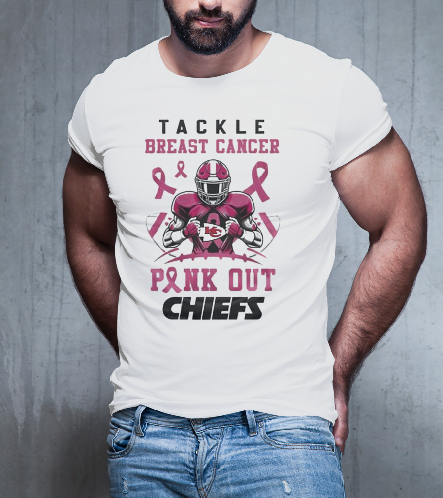 Kansas City Chiefs Tackle Breast Cancer Pink Out Chiefs T-Shirt