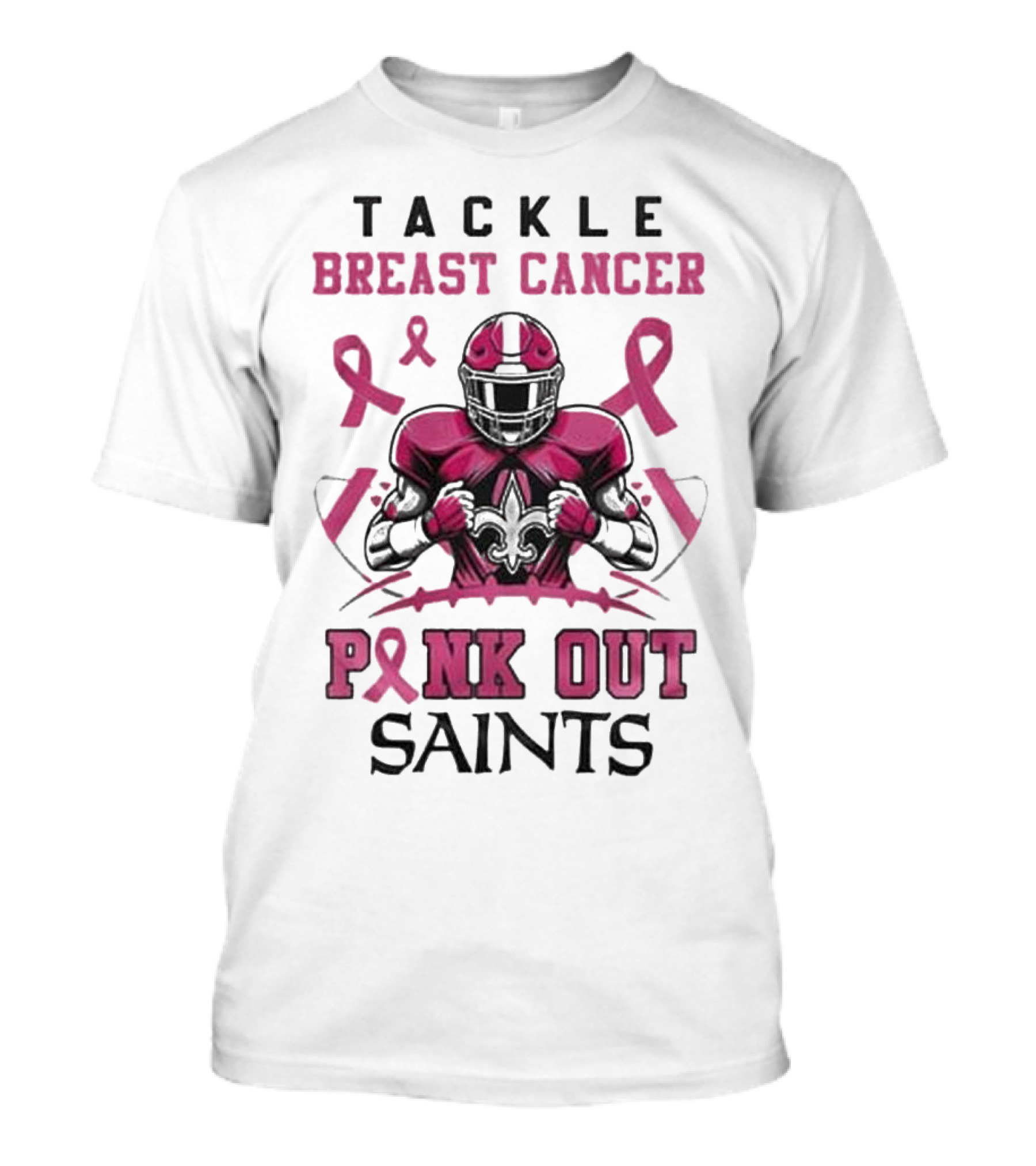 New Orleans Saints Tackle Breast Cancer Pink Out T-Shirt