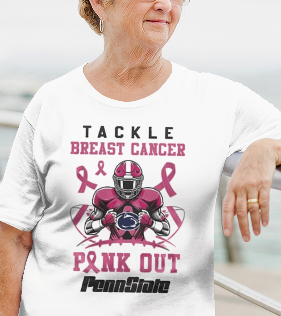 Tackle Breast Cancer Pink Out Penn State Nittany Lions T-Shirt