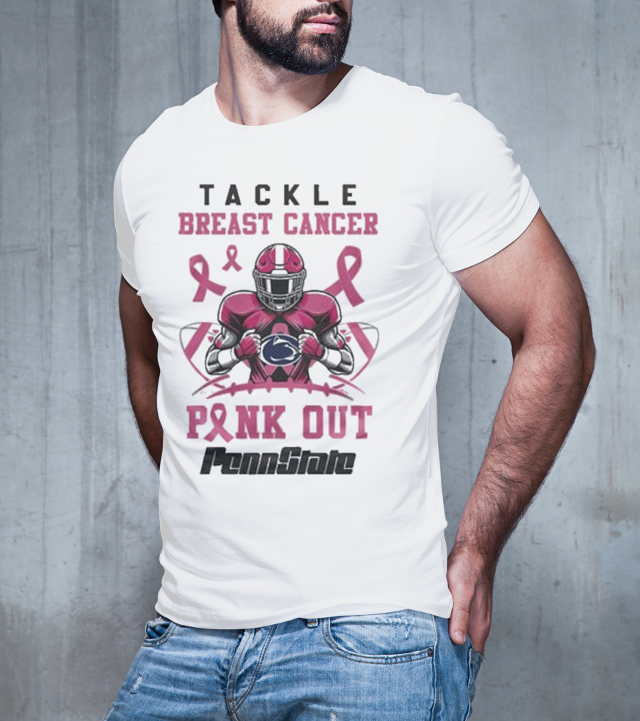 Tackle Breast Cancer Pink Out Penn State Nittany Lions T-Shirt
