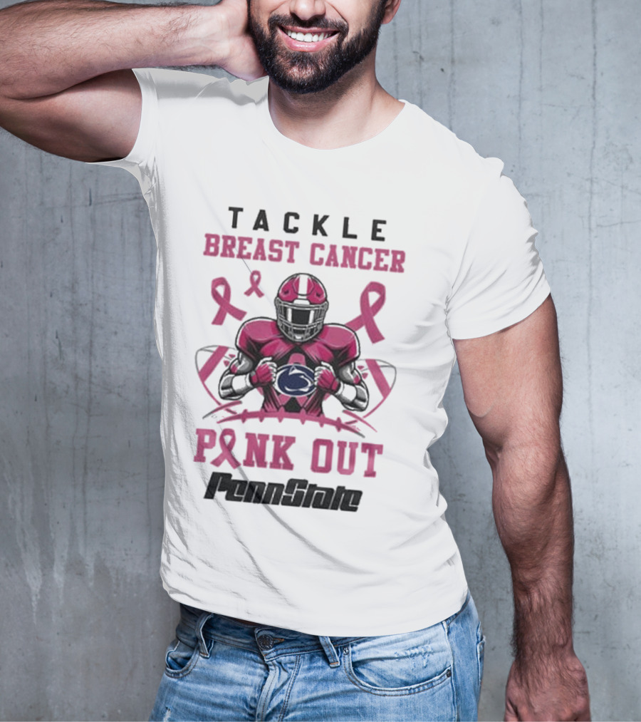 Tackle Breast Cancer Pink Out Penn State Nittany Lions T-Shirt