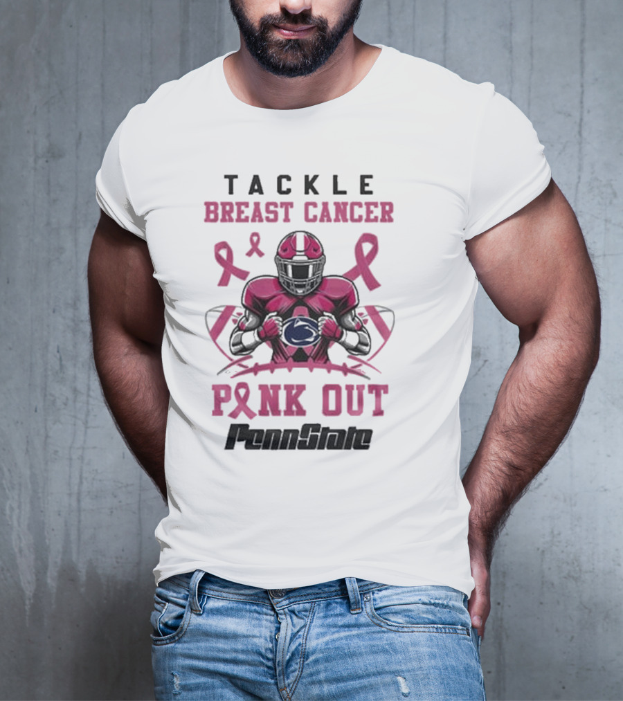 Tackle Breast Cancer Pink Out Penn State Nittany Lions T-Shirt