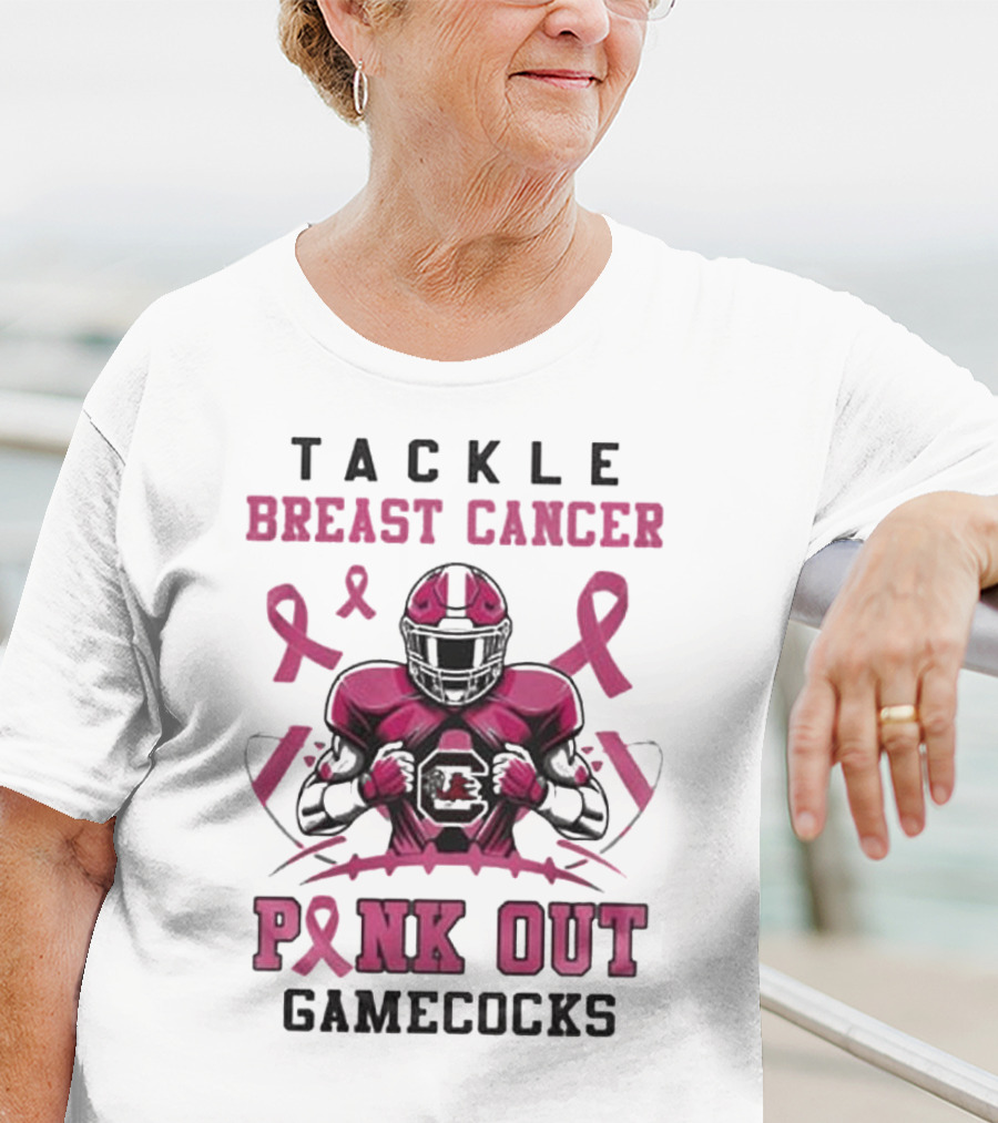 South Carolina Gamecocks Tackle Breast Cancer Pink Out T-Shirt