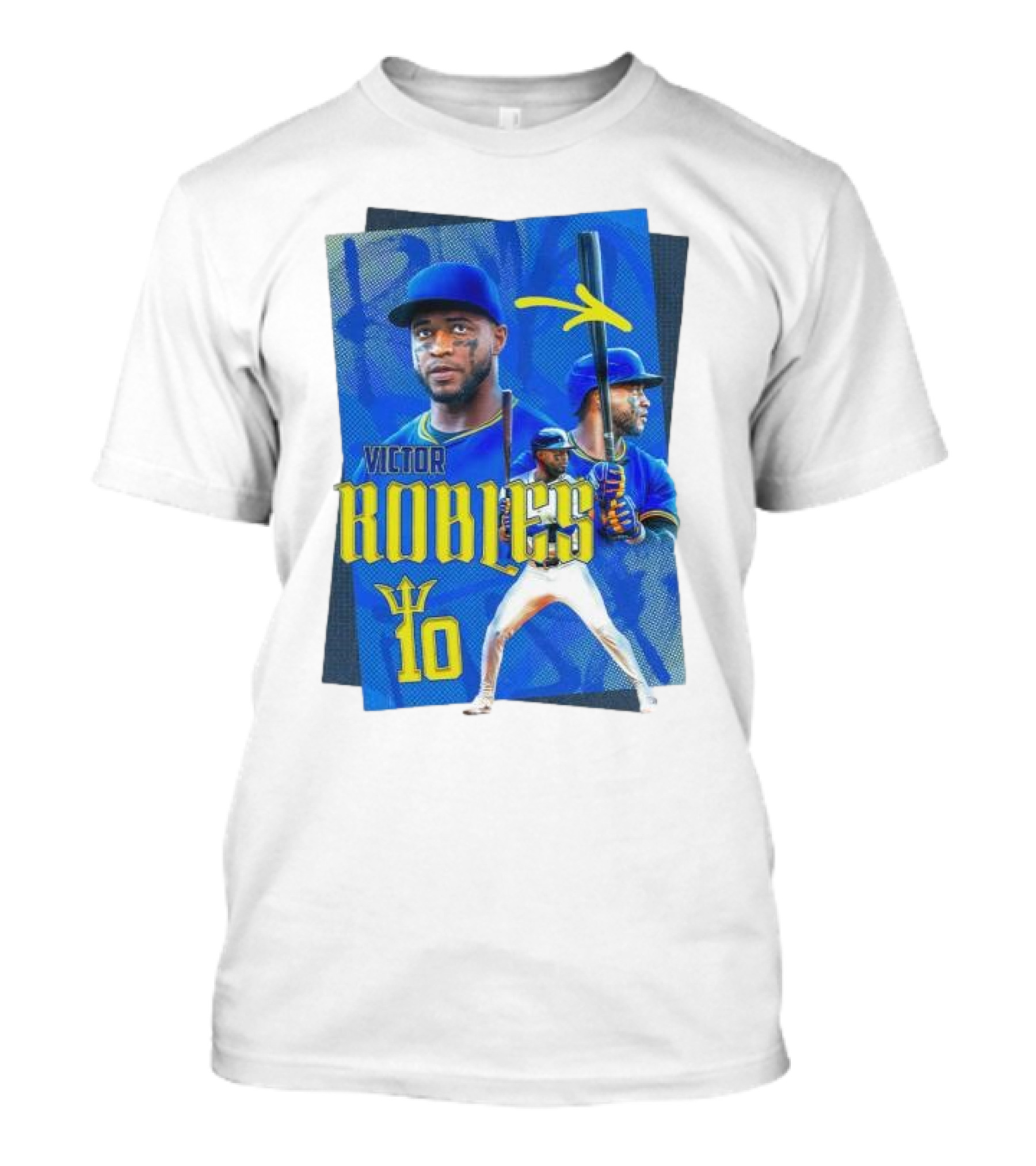 Victor Robles Baseball Player Blue And Yellow T-Shirt