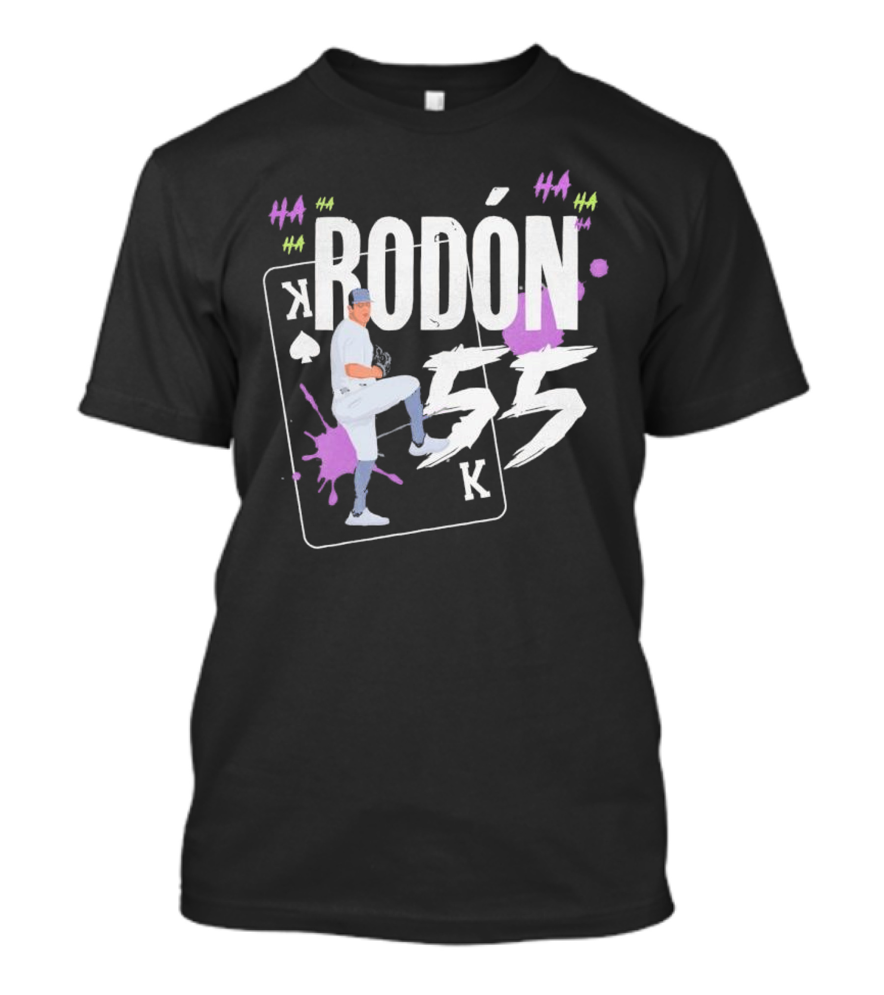Rodón 55 K New York Yankees Playing Card Comic T-Shirt