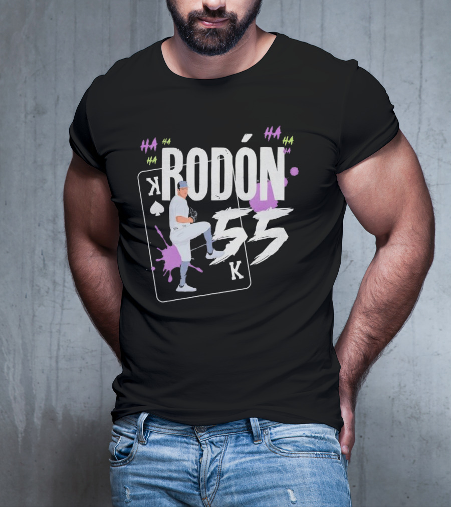 Rodón 55 K New York Yankees Playing Card Comic T-Shirt