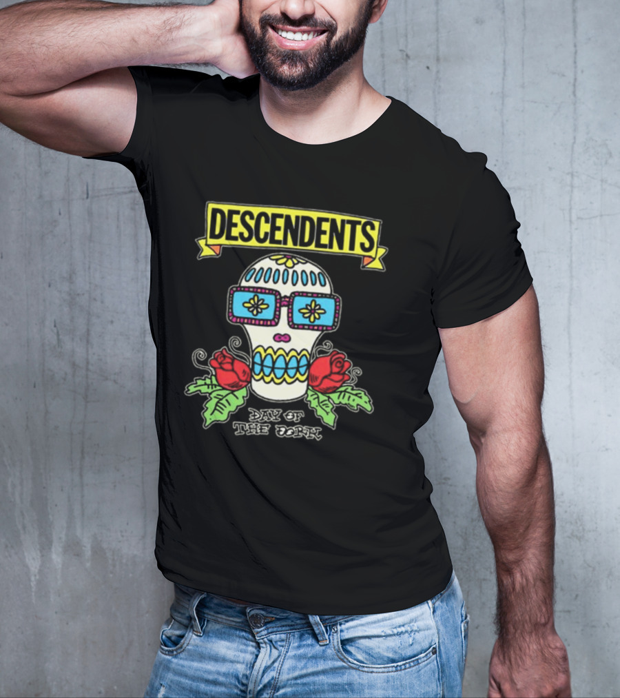 Descendents Day Of The Dork Glow-in-the-Dark Skull With Roses T-Shirt