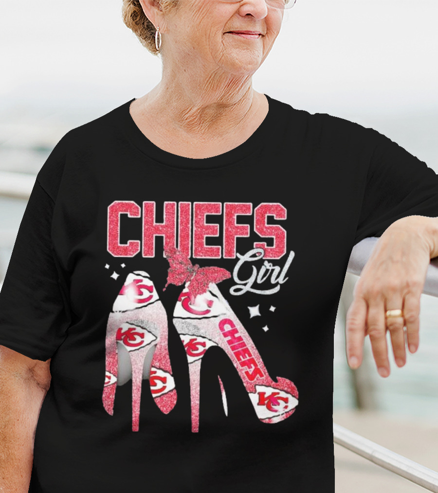CHIEFS Girl Kansas City High Heels T-Shirt