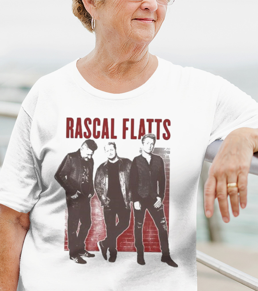 Rascal Flatts Band Photo Brick Wall Background T-Shirt