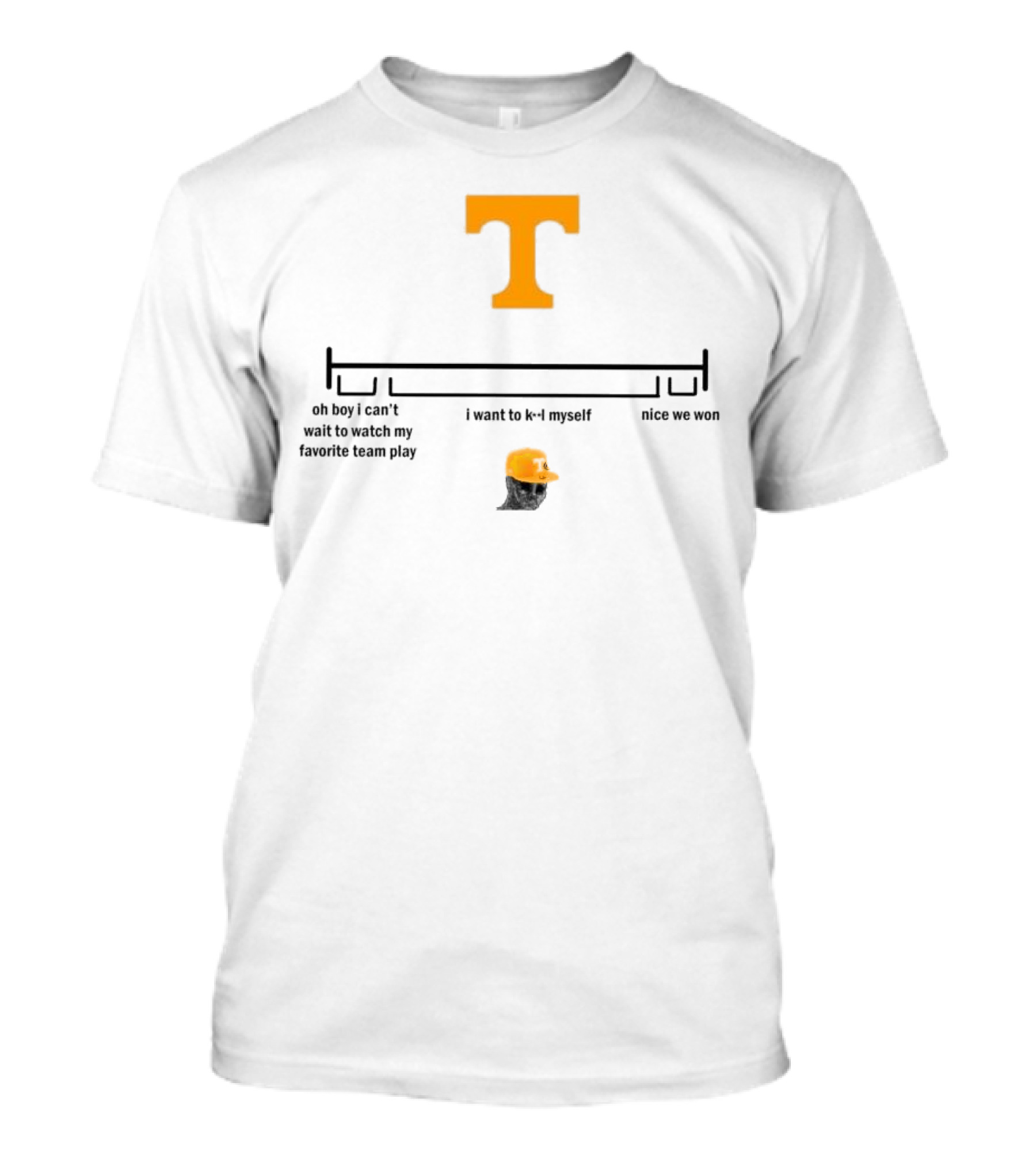 Tennessee Vols Excitement To Despair To Victory T-Shirt