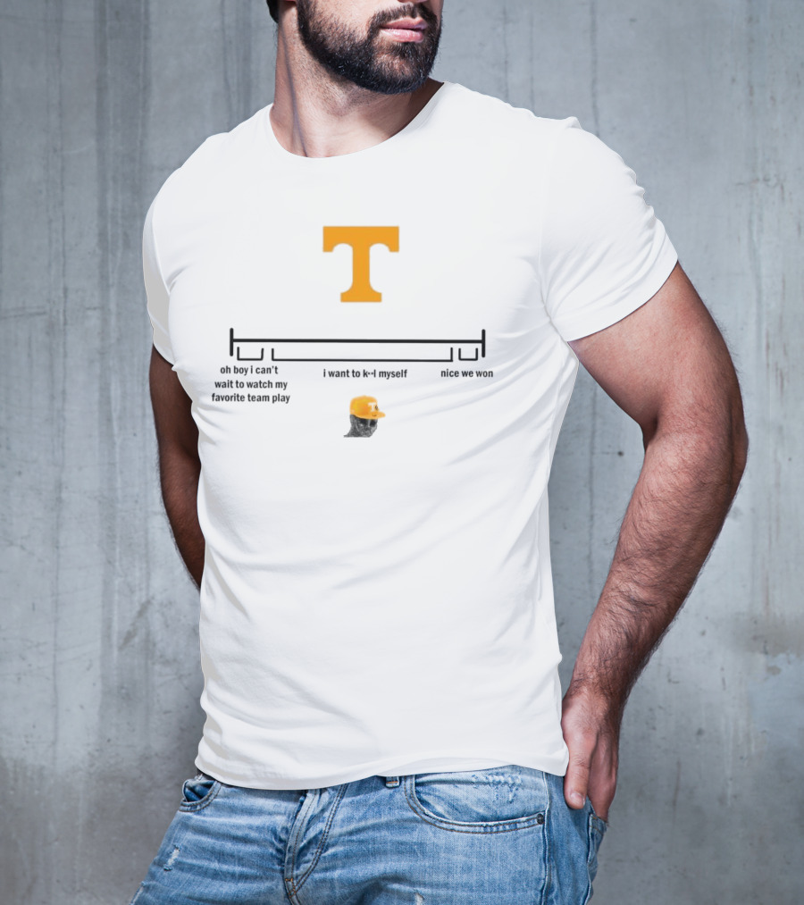 Tennessee Vols Excitement To Despair To Victory T-Shirt