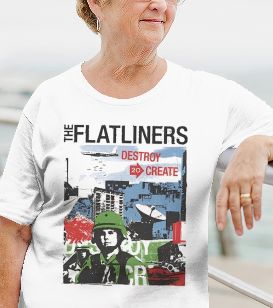 The Flatliners Destroy 20 Create Album Cover Soldier And Cityscape T-Shirt