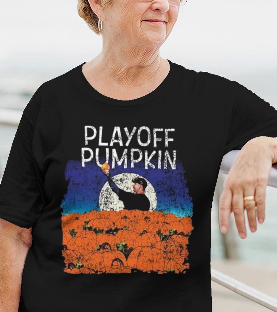 Mets Playoff Pumpkin Pitcher In Pumpkin Patch T-Shirt