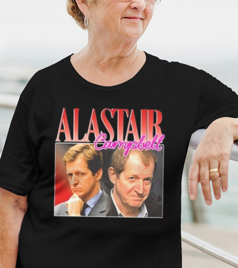 Alastair Campbell Retro Bold Portrait Duo T-Shirt
