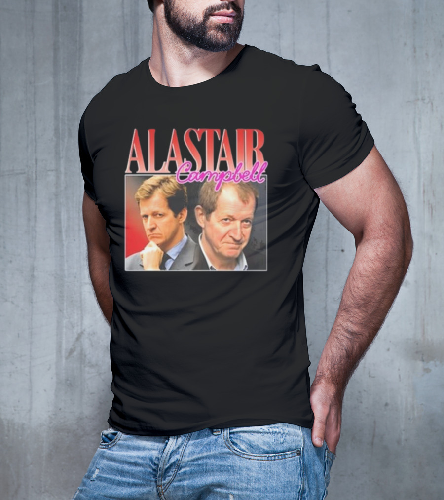 Alastair Campbell Retro Bold Portrait Duo T-Shirt