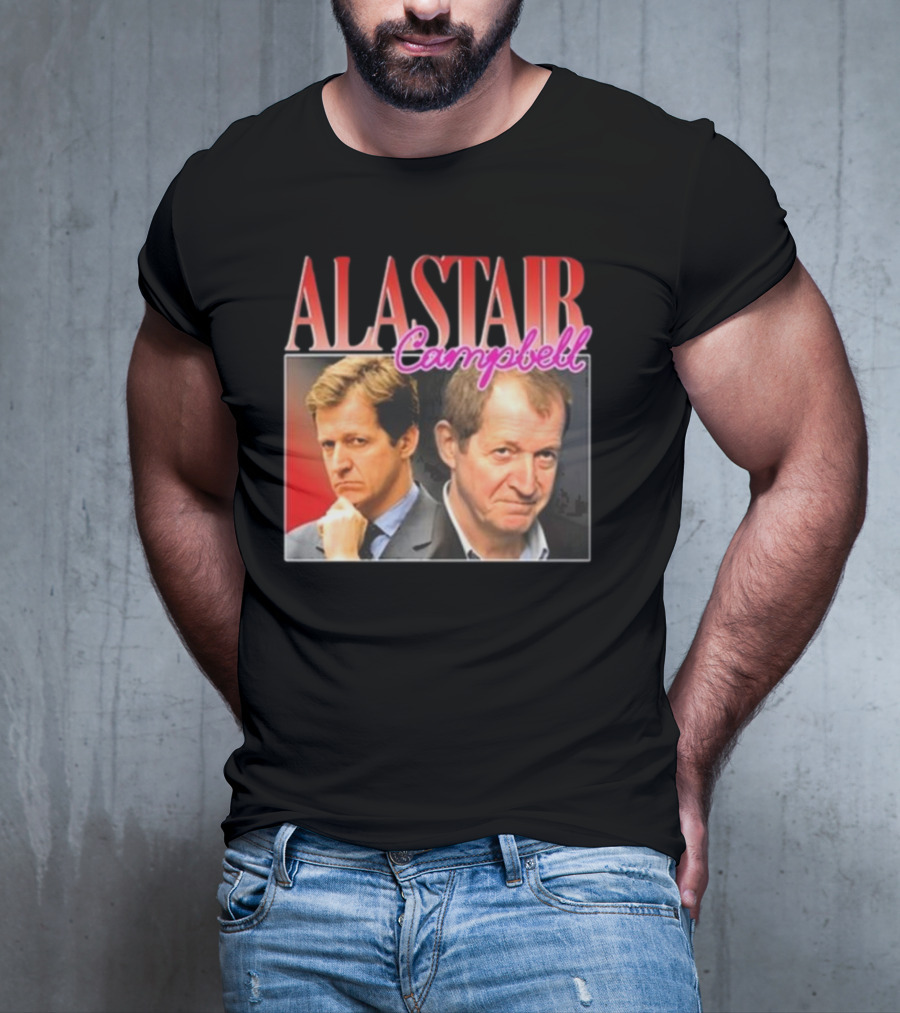 Alastair Campbell Retro Bold Portrait Duo T-Shirt