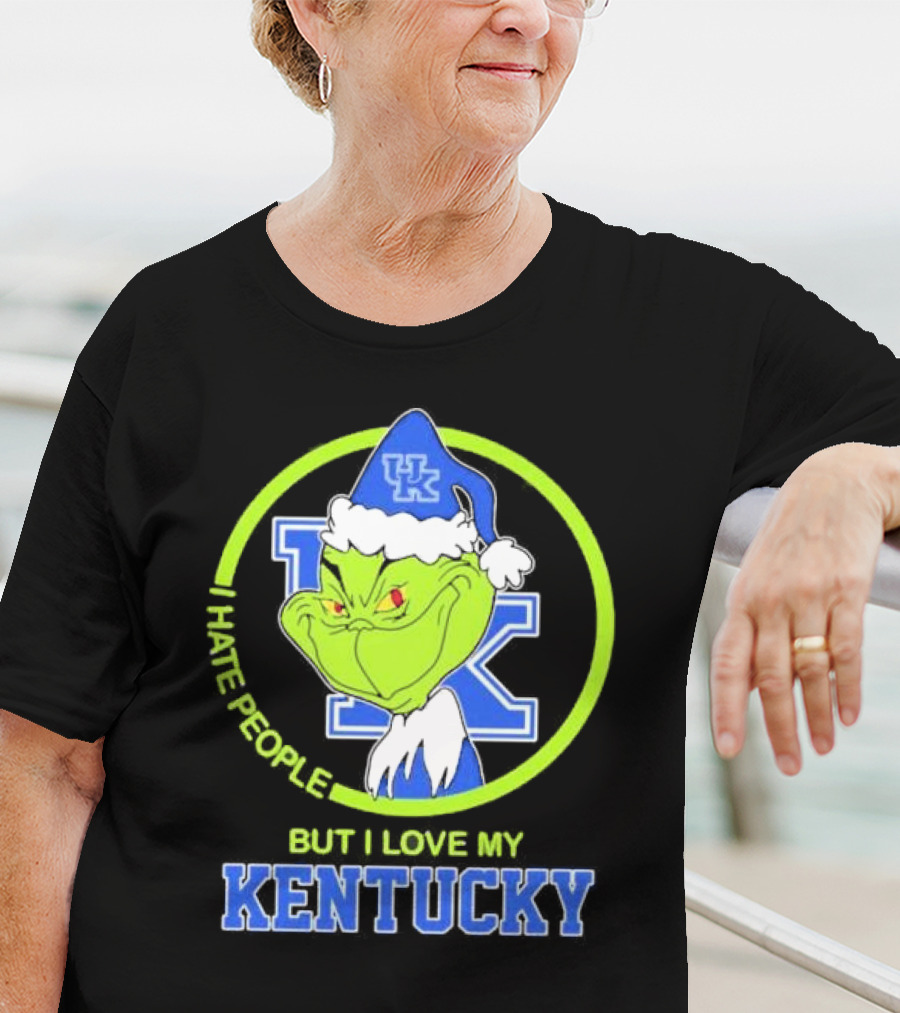Kentucky Wildcats Grinch I Hate People But I Love My Kentucky T-Shirt