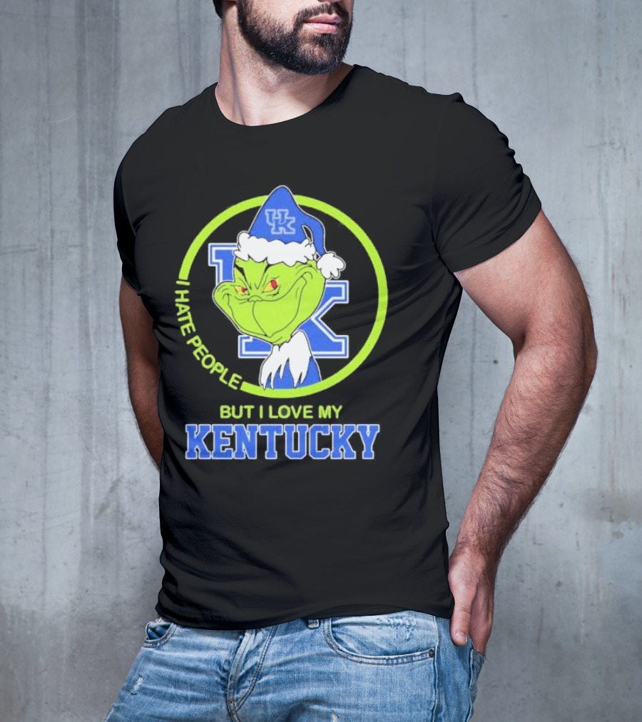 Kentucky Wildcats Grinch I Hate People But I Love My Kentucky T-Shirt