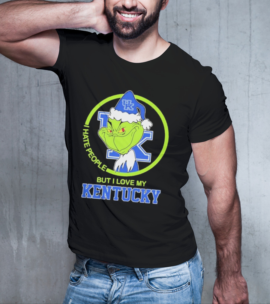 Kentucky Wildcats Grinch I Hate People But I Love My Kentucky T-Shirt