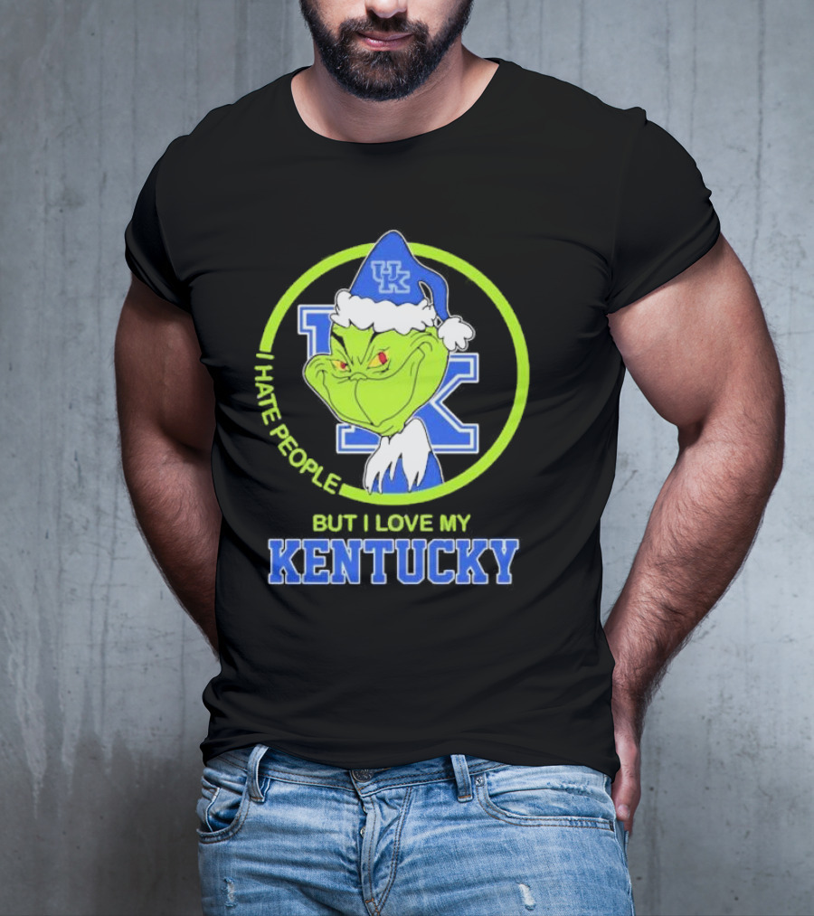 Kentucky Wildcats Grinch I Hate People But I Love My Kentucky T-Shirt