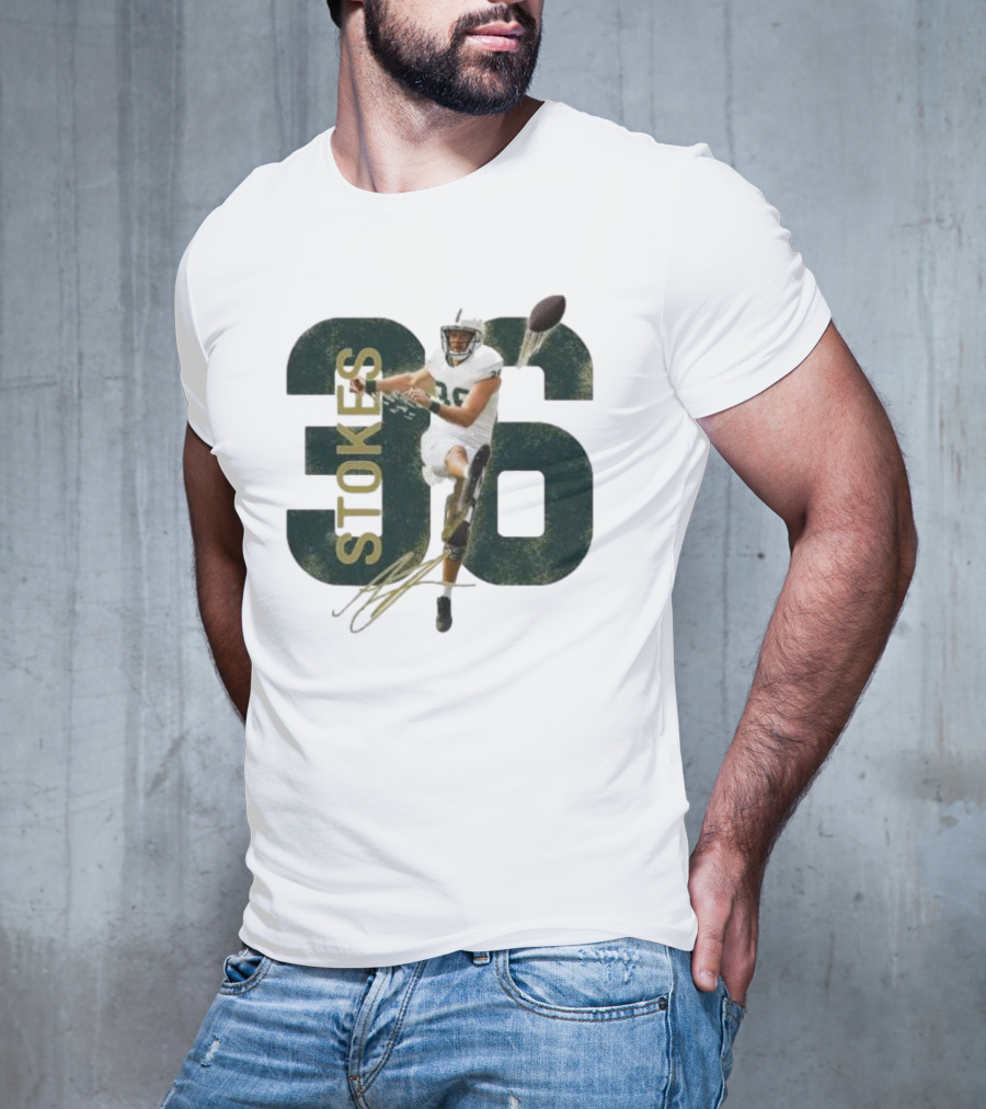 Stokes 36 Football Kicker Signature Action Image T-Shirt