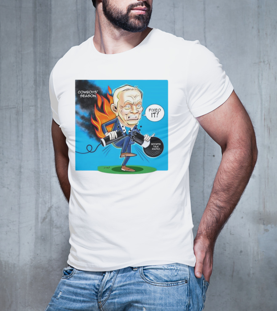 COWBOYS' SEASON FIXED IT SPORTS TALK RADIO CARTOON T-Shirt
