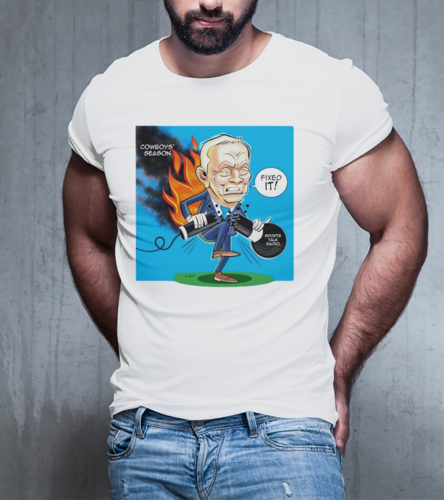 COWBOYS' SEASON FIXED IT SPORTS TALK RADIO CARTOON T-Shirt