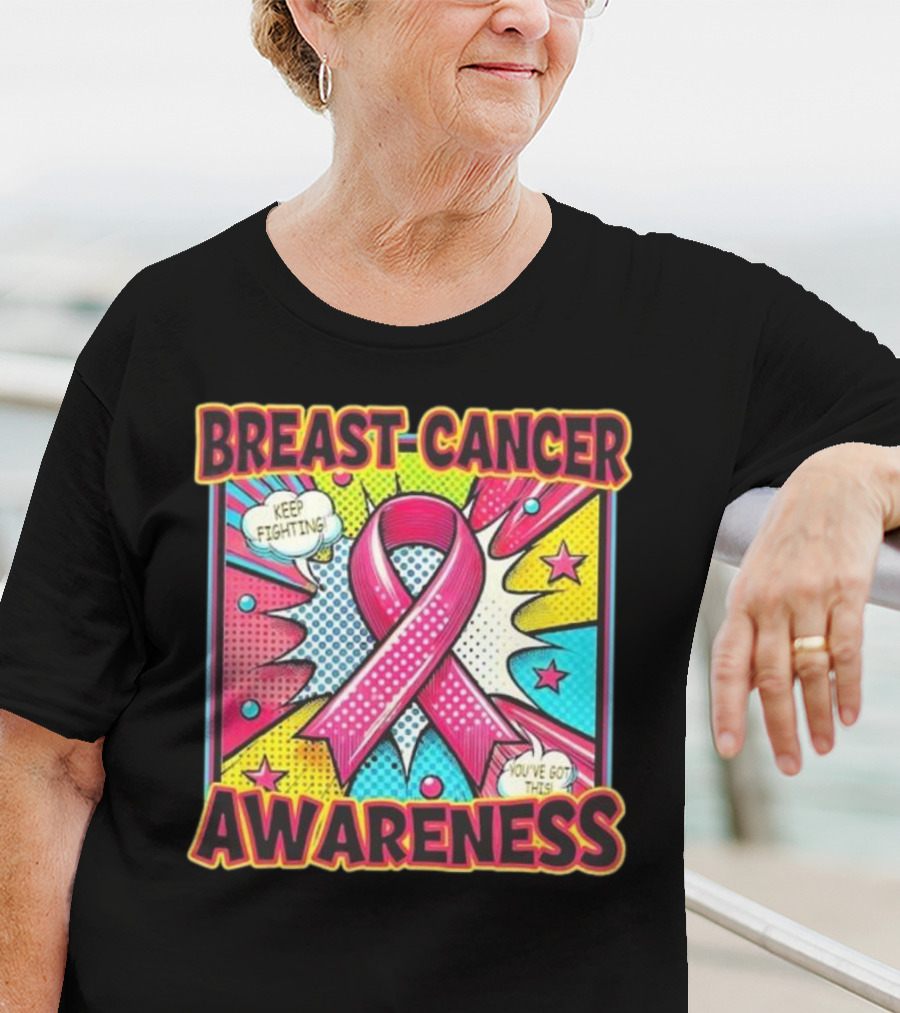 Breast Cancer Awareness Keep Fighting Pink Ribbon You've Got This Vintage Pop T-Shirt