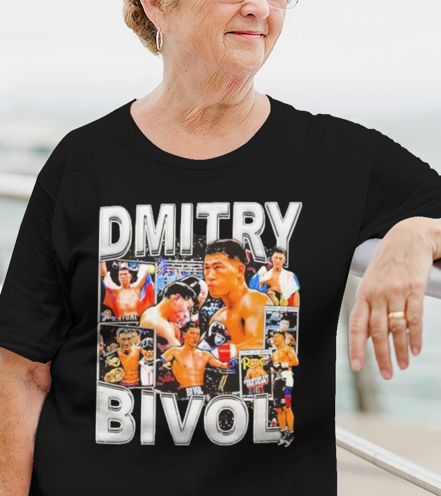 Dmitry Bivol Boxing Champion Vintage Collage T-Shirt
