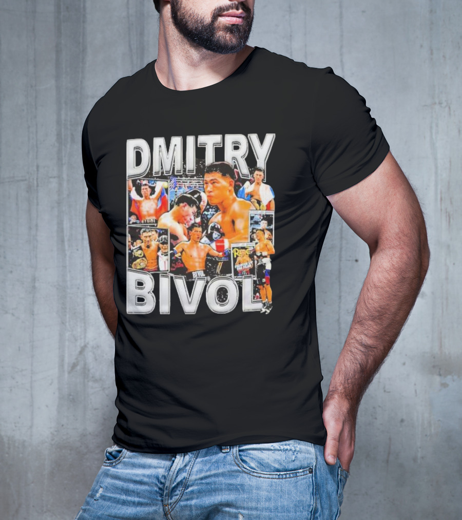 Dmitry Bivol Boxing Champion Vintage Collage T-Shirt