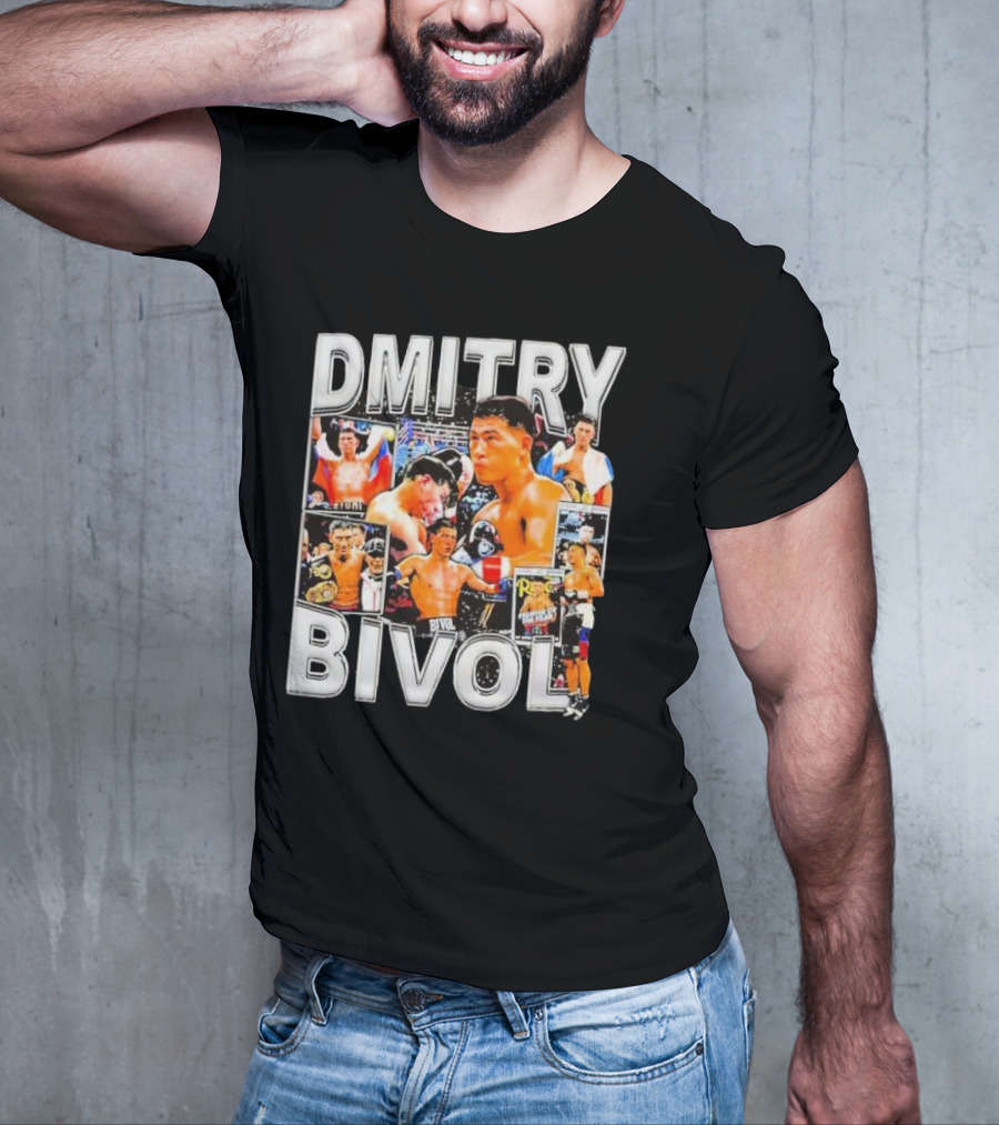 Dmitry Bivol Boxing Champion Vintage Collage T-Shirt