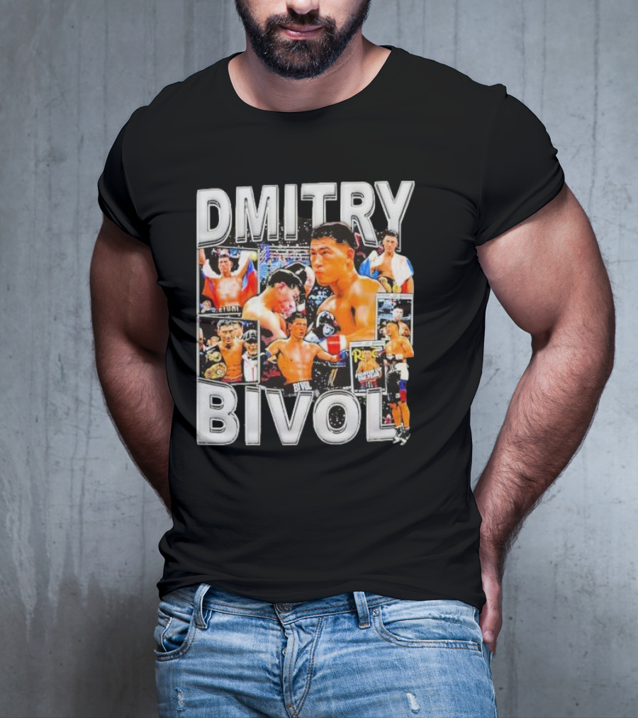 Dmitry Bivol Boxing Champion Vintage Collage T-Shirt