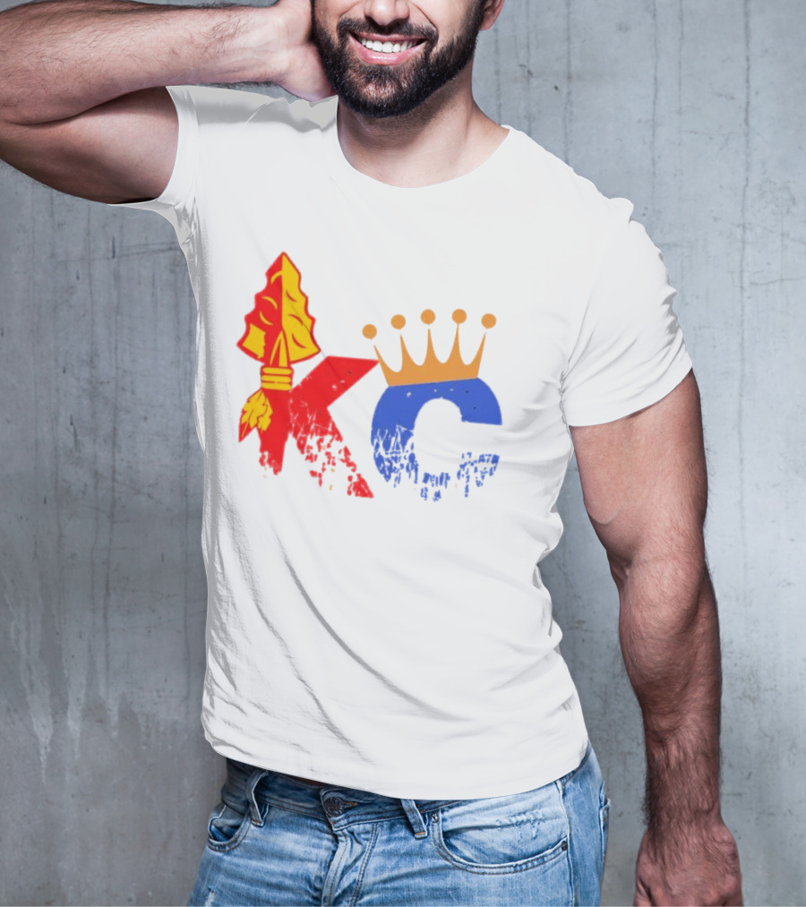 Kansas City Chiefs Arrowhead And Royals Crown KC Combo T-Shirt