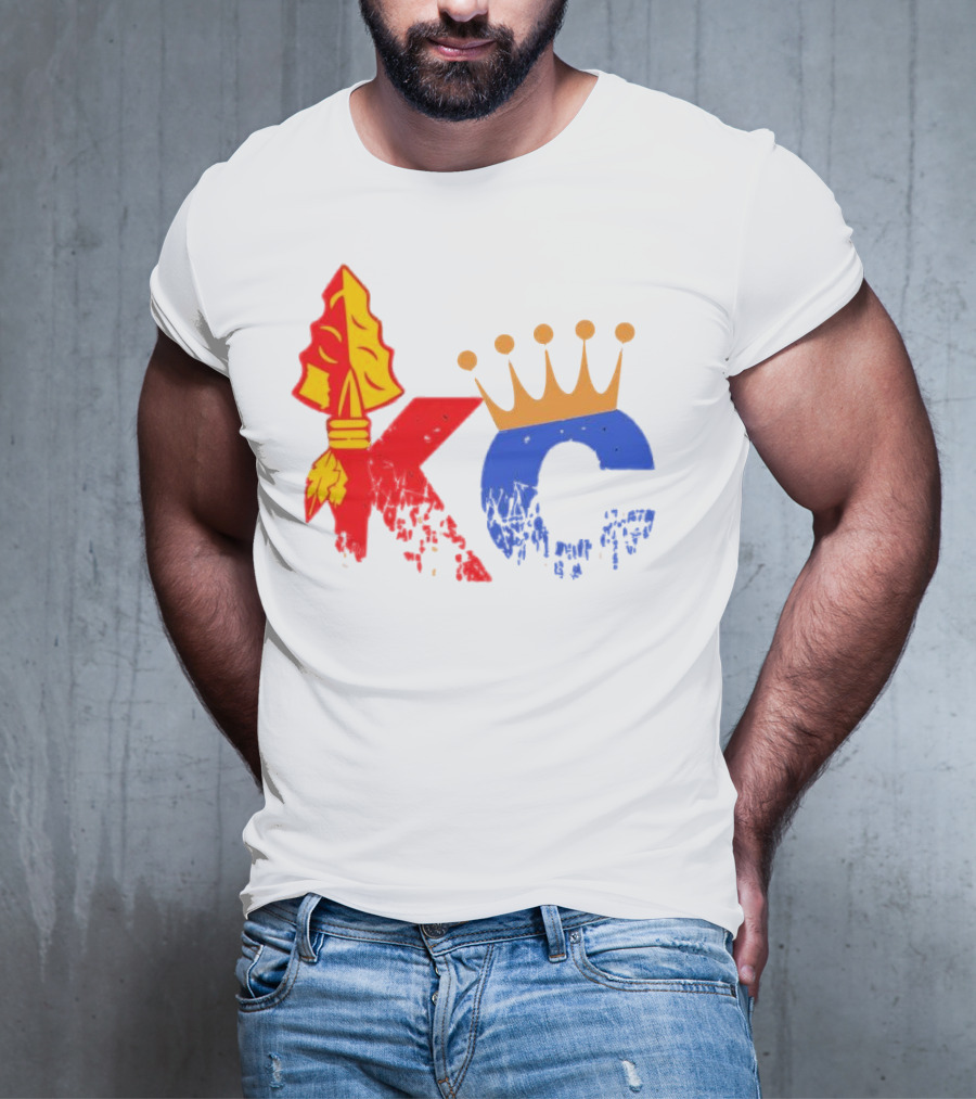 Kansas City Chiefs Arrowhead And Royals Crown KC Combo T-Shirt