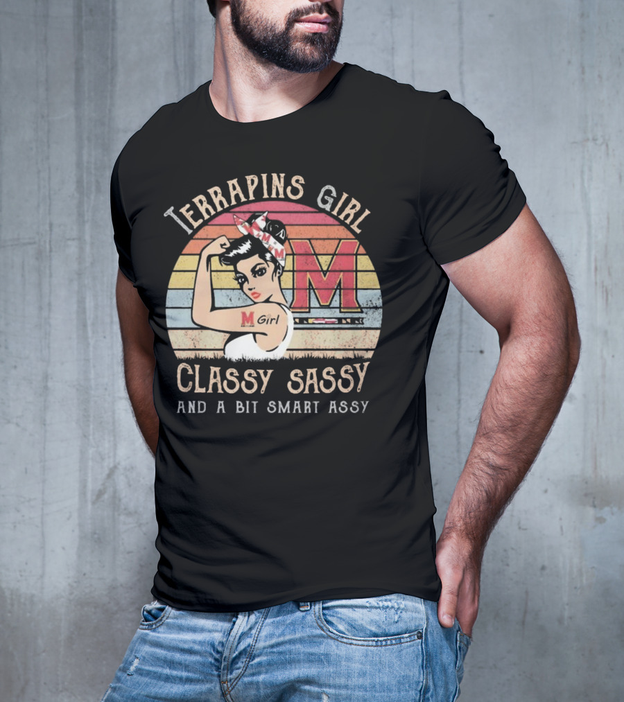 Terrapins Girl Classy Sassy And A Bit Smart Assy Vintage M Girl T-Shirt