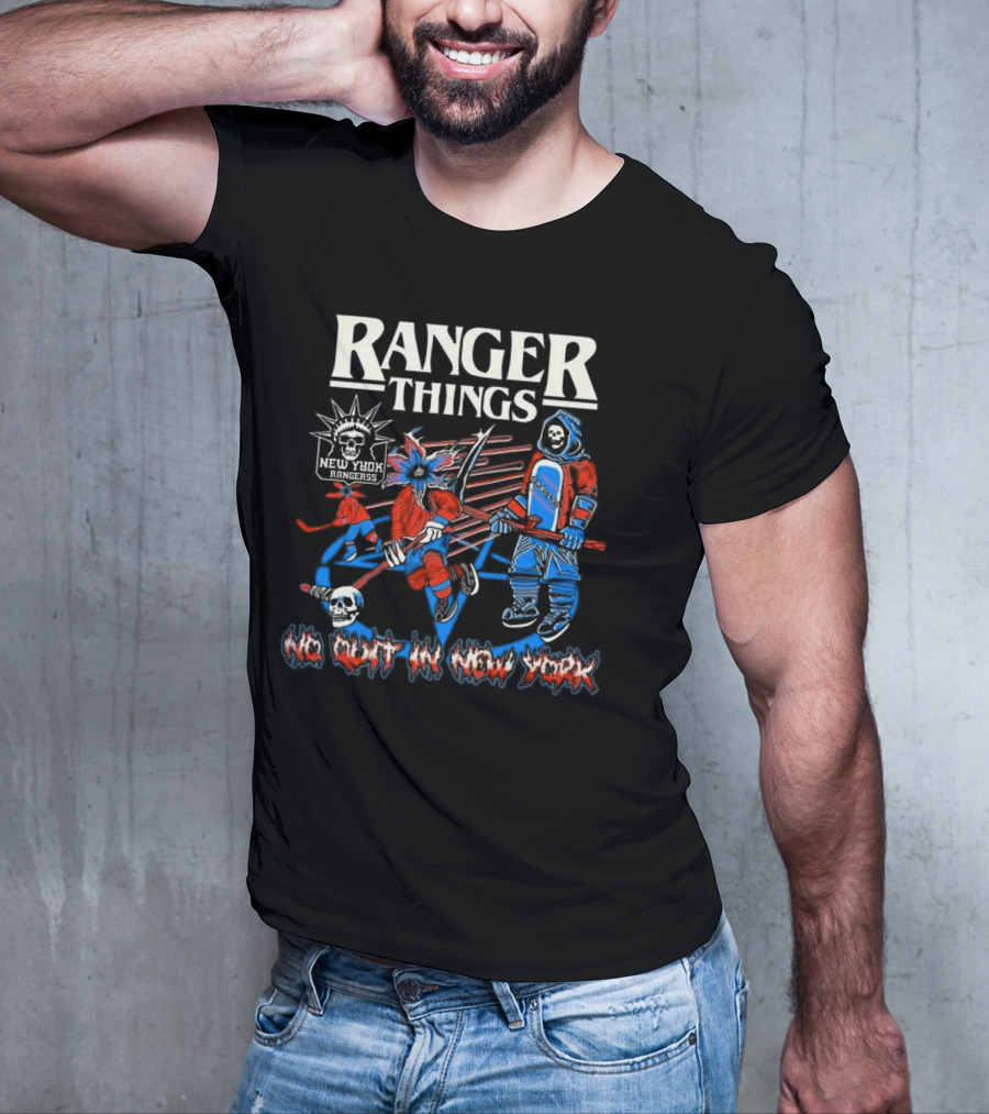 Ranger Things New York Rangers No Quit In New York Hockey T-Shirt