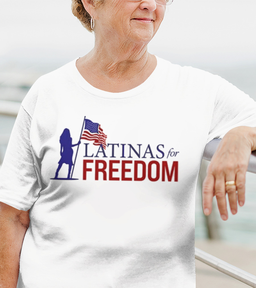 Latinas For Freedom American Flag T-Shirt