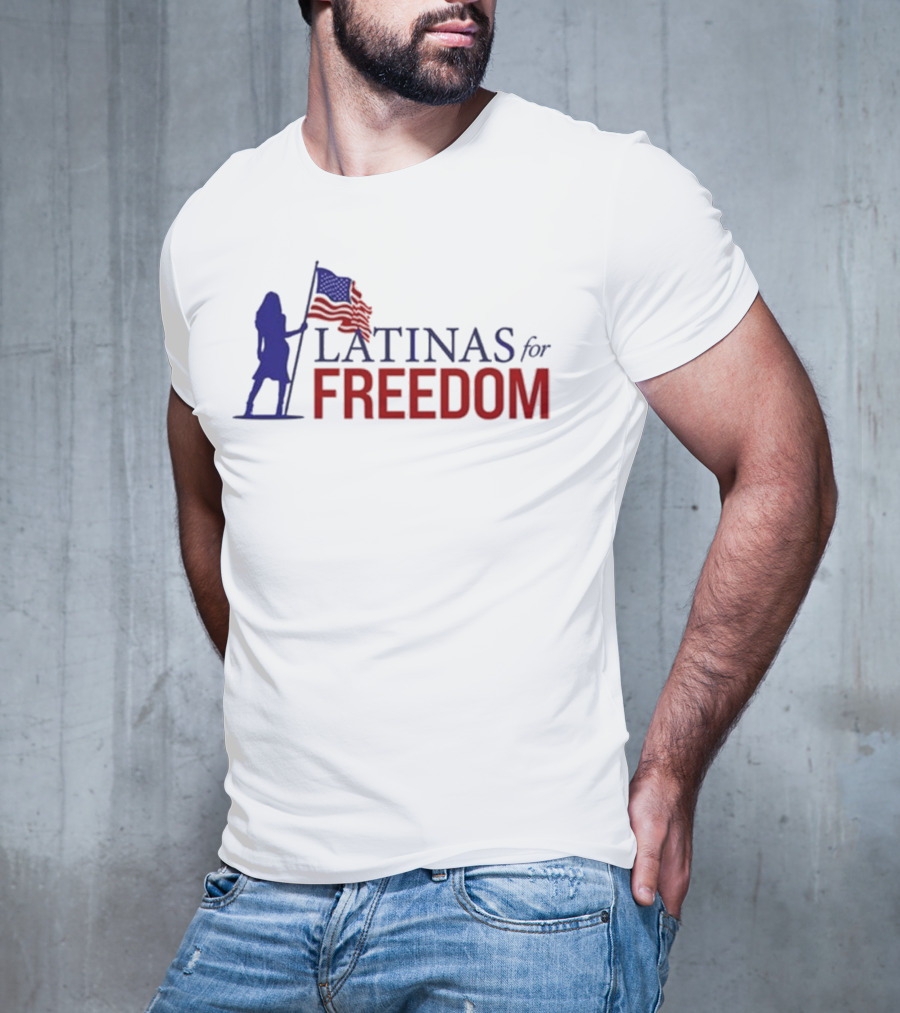 Latinas For Freedom American Flag T-Shirt