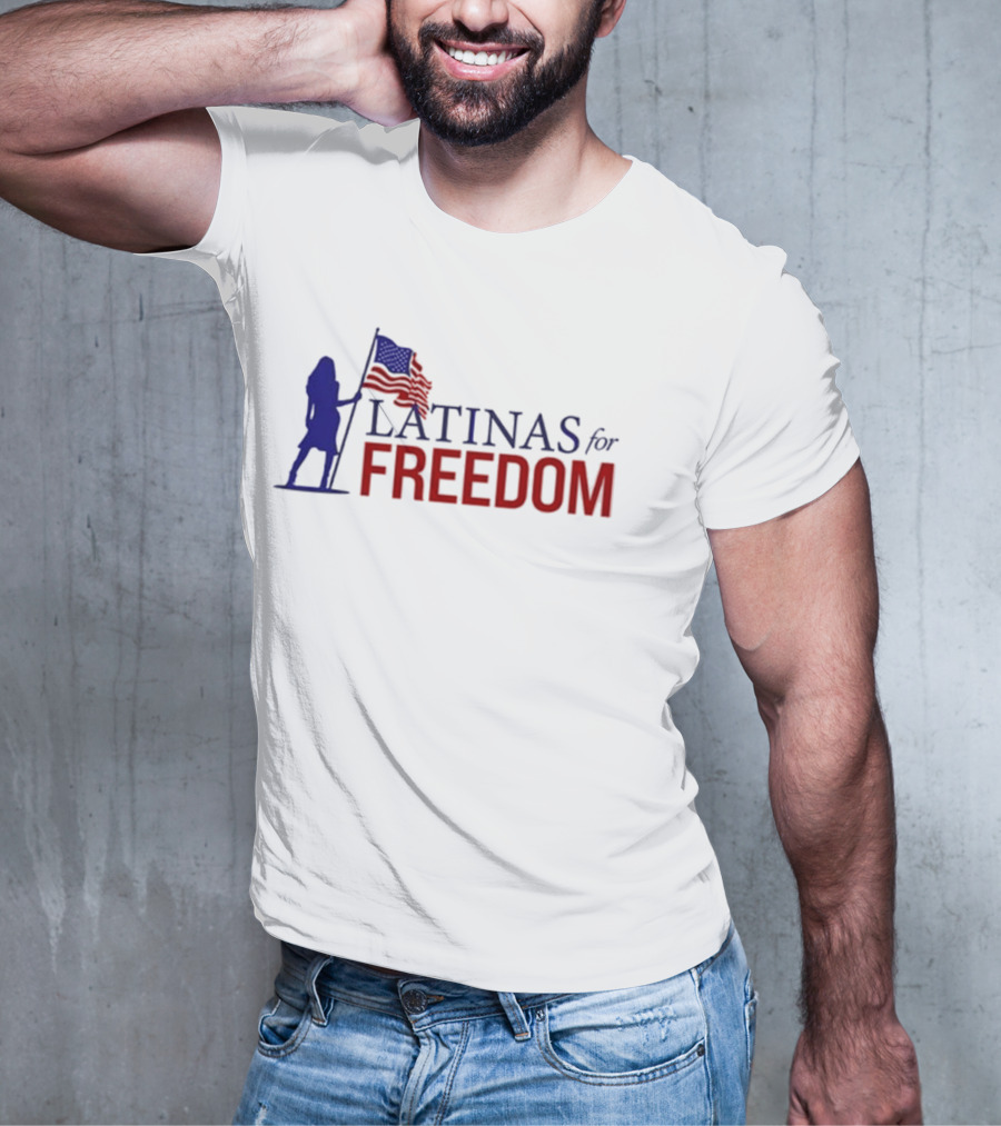 Latinas For Freedom American Flag T-Shirt