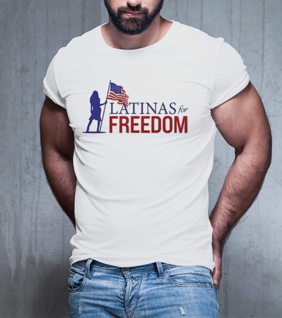 Latinas For Freedom American Flag T-Shirt