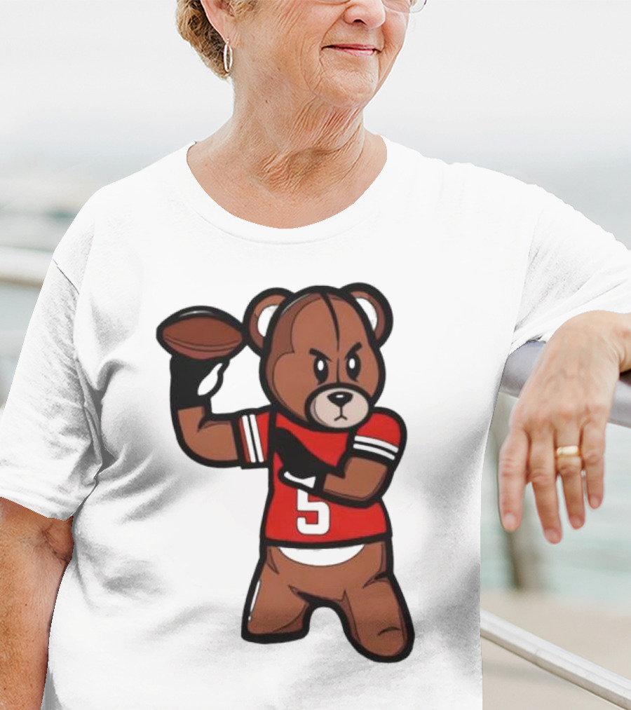 Louisville Teddy Bear Football Player Cartoon T-Shirt