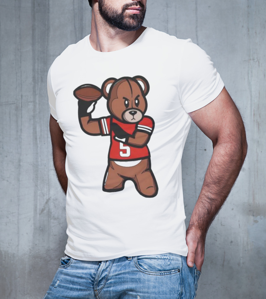 Louisville Teddy Bear Football Player Cartoon T-Shirt