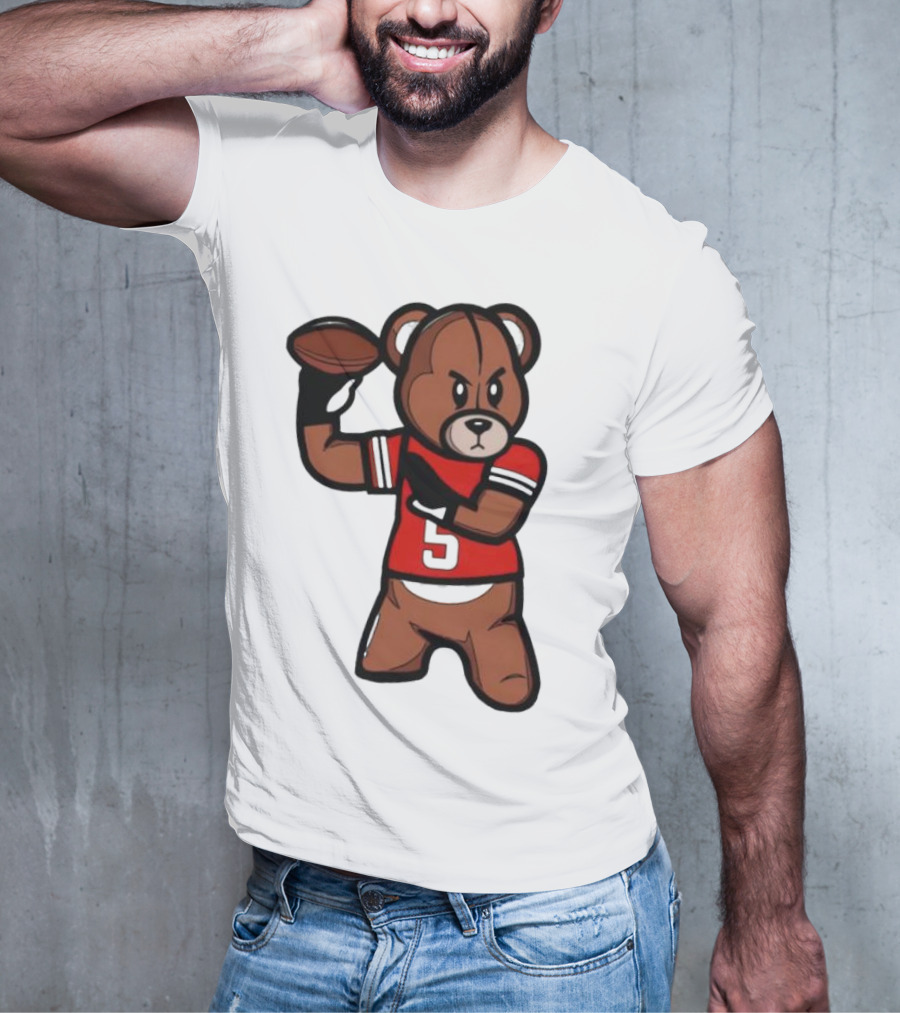 Louisville Teddy Bear Football Player Cartoon T-Shirt