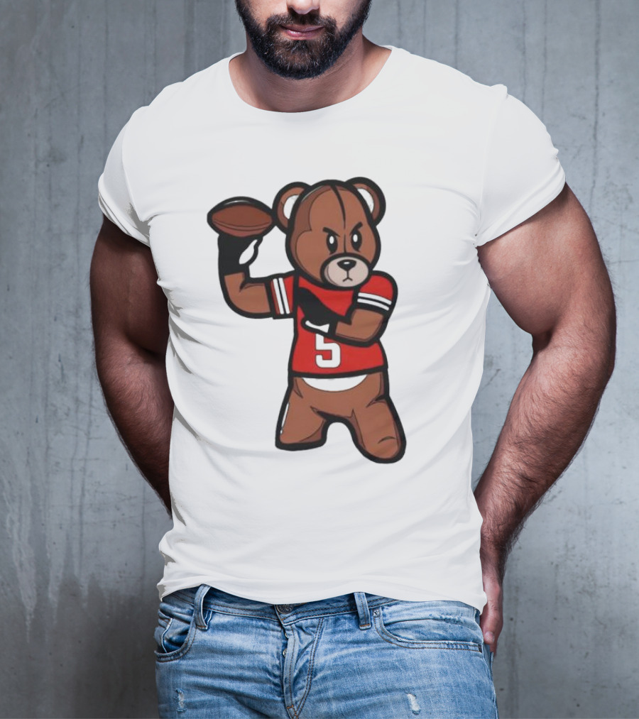 Louisville Teddy Bear Football Player Cartoon T-Shirt