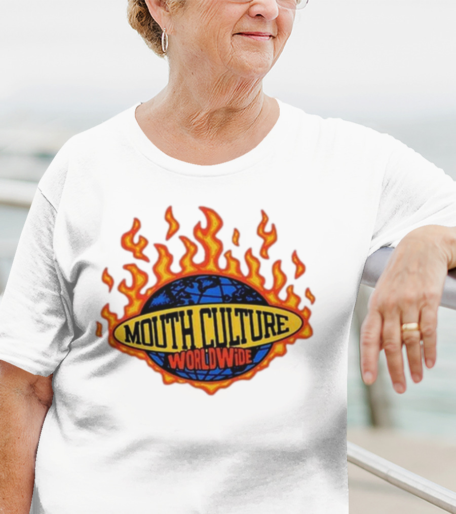 Mouth Culture Worldwide Flaming Globe T-Shirt