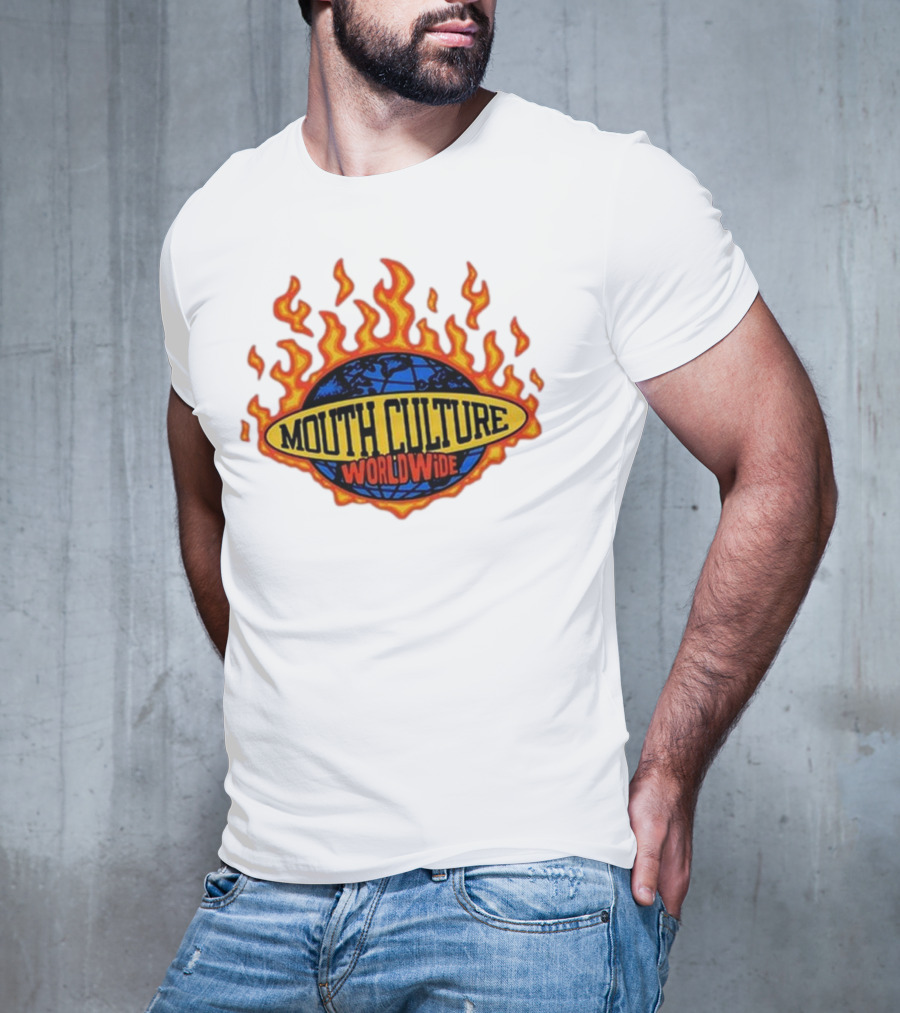 Mouth Culture Worldwide Flaming Globe T-Shirt
