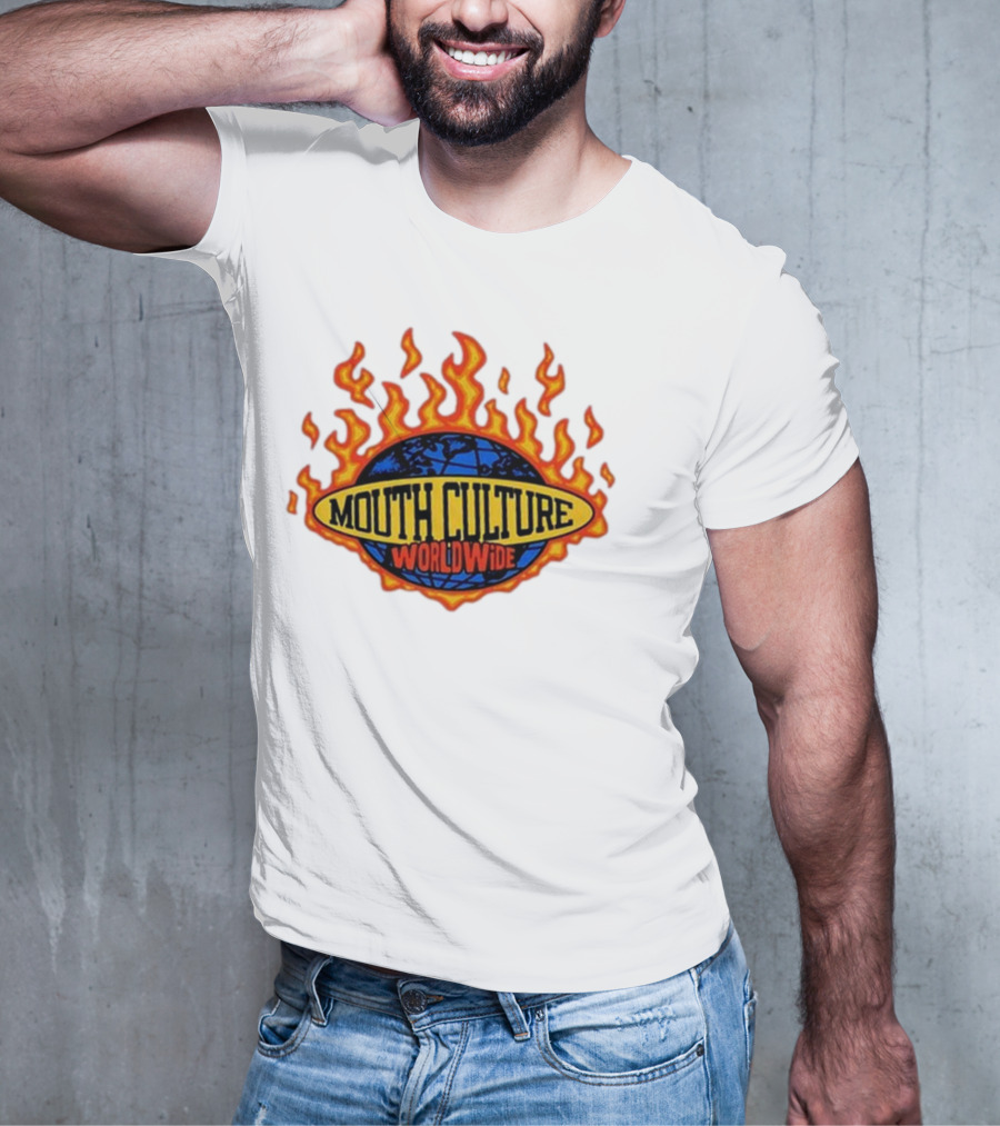 Mouth Culture Worldwide Flaming Globe T-Shirt