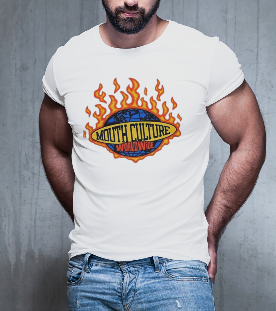 Mouth Culture Worldwide Flaming Globe T-Shirt